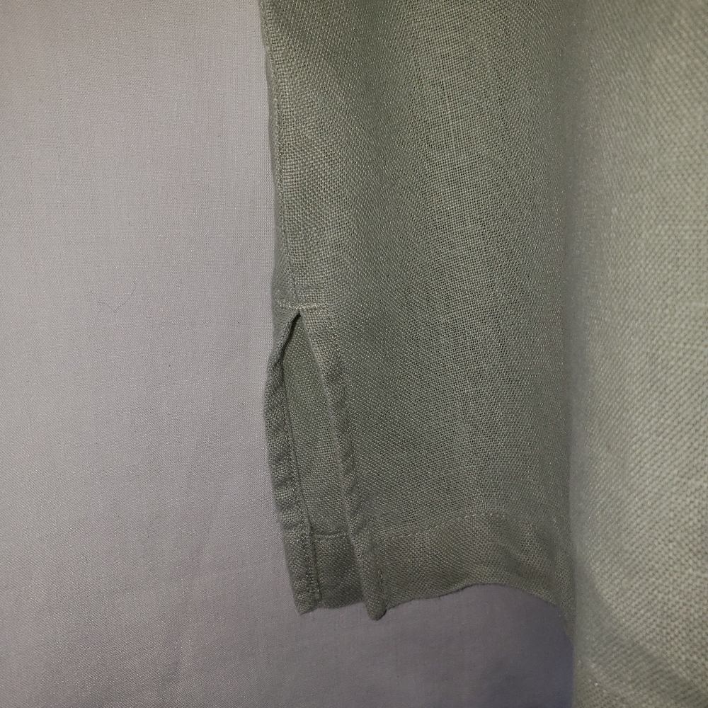 Linden Hill 100% Linen Button up shirt top blouse Olive women’s size X. - Picture 4 of 6